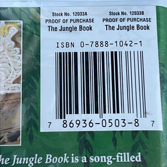 Vintage 1997 Walt Disney's Jungle Book 30th Anniversary Limited Edition VHS New - Picture 10 of 10